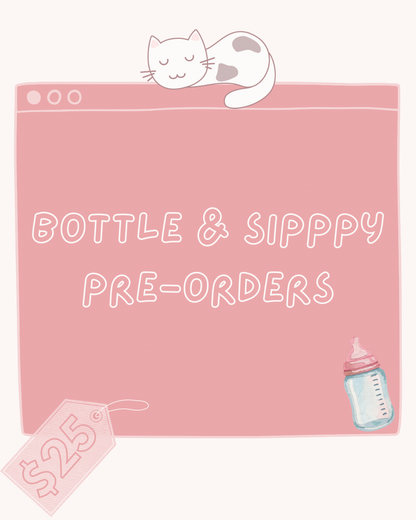 Glass Adult Bottle or Adult Sippy Cup 18oz