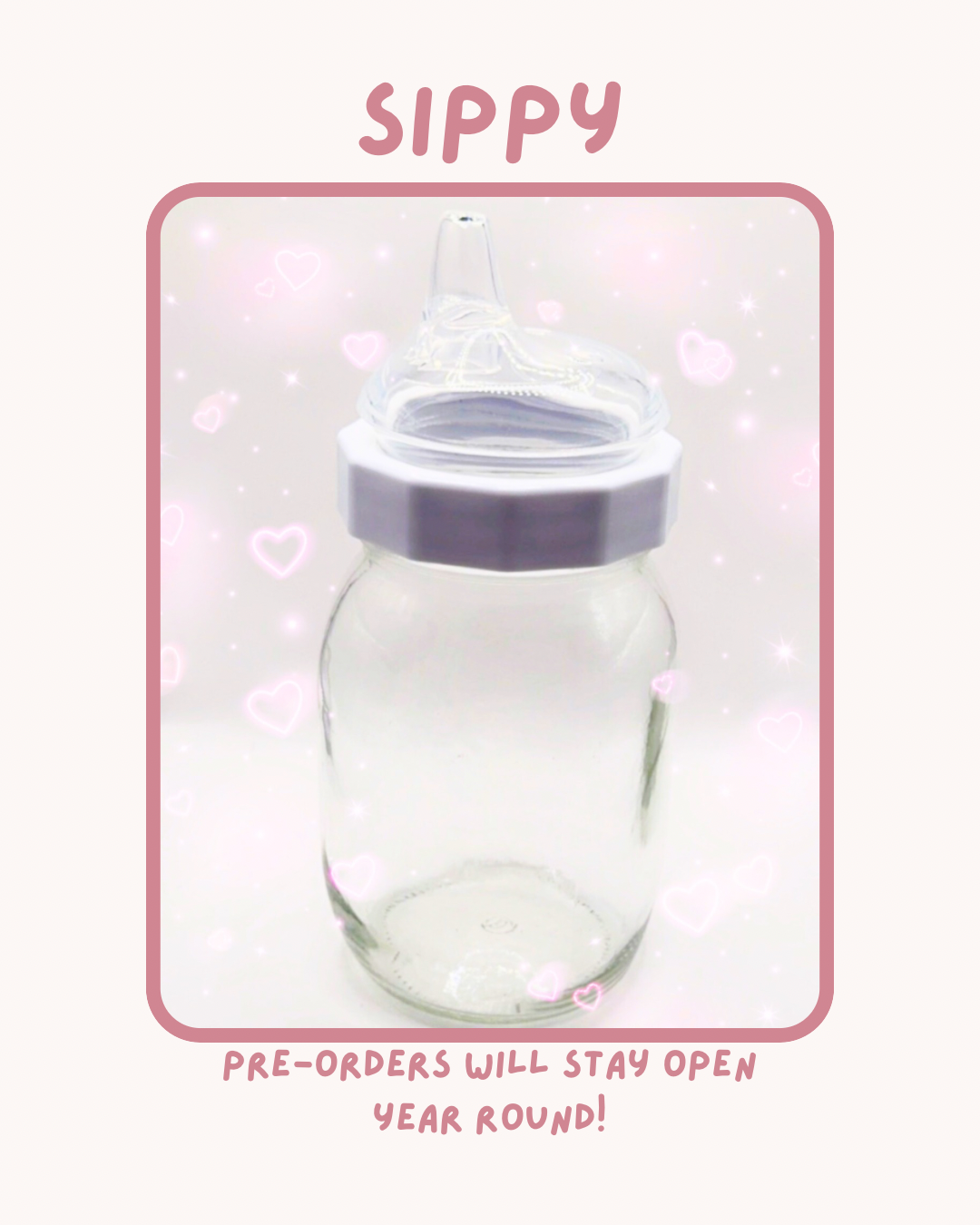 Glass Adult Bottle or Adult Sippy Cup 18oz